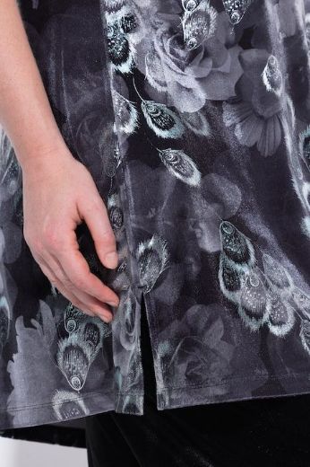 Moda za polnejše Tunika elegantna od pliša plus velikost, xxl, Ulla Popken in Johann Popken (JP1880)
