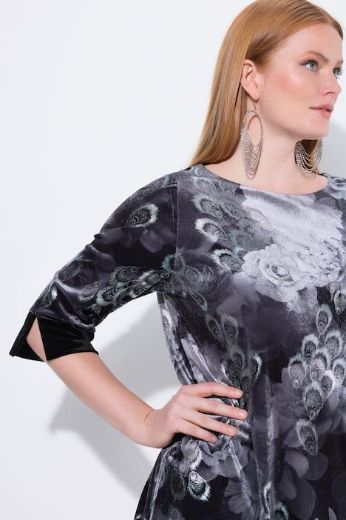 Moda za polnejše Tunika elegantna od pliša plus velikost, xxl, Ulla Popken in Johann Popken (JP1880)
