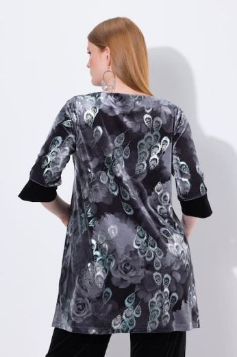 Moda za polnejše Tunika elegantna od pliša plus velikost, xxl, Ulla Popken in Johann Popken (JP1880)