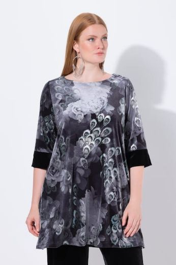 Moda za polnejše Tunika elegantna od pliša plus velikost, xxl, Ulla Popken in Johann Popken (JP1880)