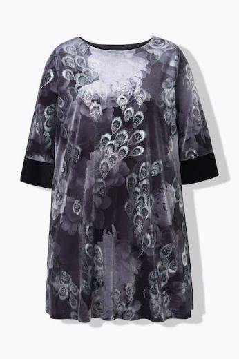 Moda za polnejše Tunika elegantna od pliša plus velikost, xxl, Ulla Popken in Johann Popken (JP1880)