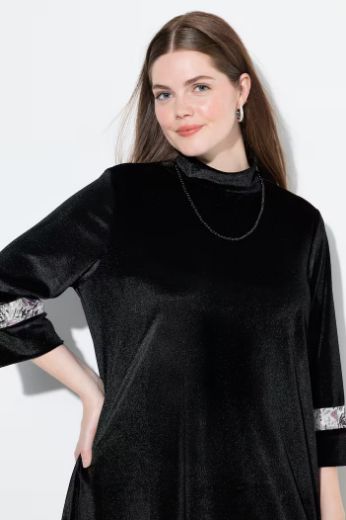 Moda za polnejše Haljina elegantna s 3/4 rukavima A kroja plus velikost, xxl, Ulla Popken in Johann Popken (JP1880)