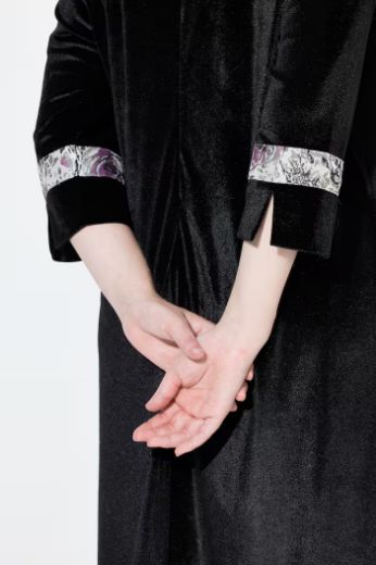 Moda za polnejše Haljina elegantna s 3/4 rukavima A kroja plus velikost, xxl, Ulla Popken in Johann Popken (JP1880)