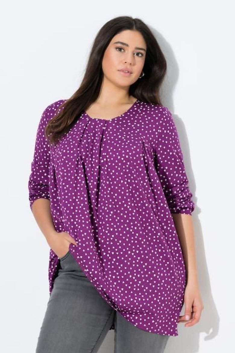 Moda za polnejše Majica dugih rukava A kroja plus velikost, xxl, Ulla Popken in Johann Popken (JP1880)