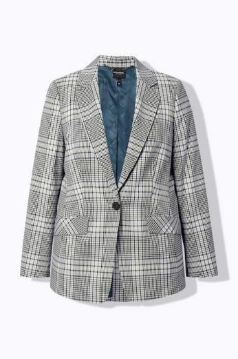 Moda za polnejše Sako karirani plus velikost, xxl, Ulla Popken in Johann Popken (JP1880)