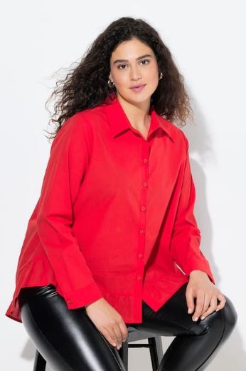 Moda za polnejše Bluza na volane plus velikost, xxl, Ulla Popken in Johann Popken (JP1880)