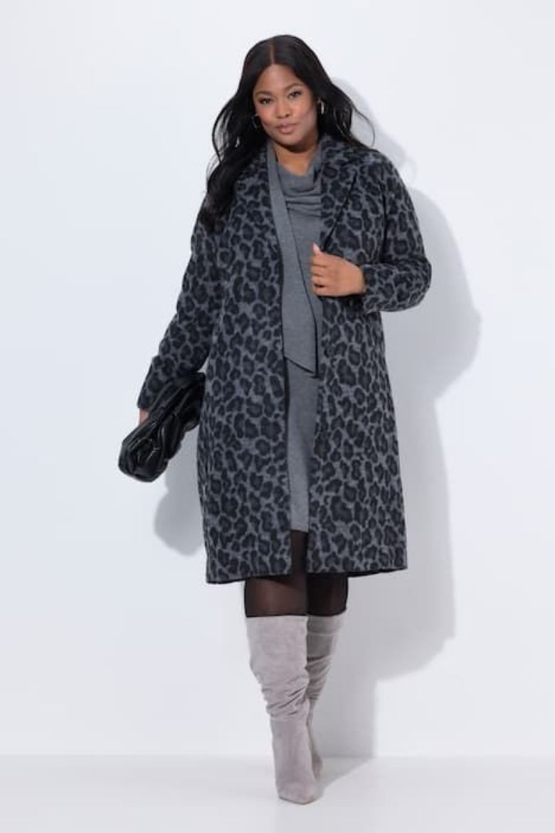 Moda za polnejše Kaput s leopard uzorkom plus velikost, xxl, Ulla Popken in Johann Popken (JP1880)