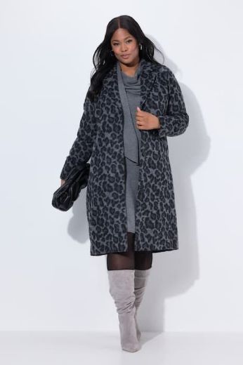 Moda za polnejše Kaput s leopard uzorkom plus velikost, xxl, Ulla Popken in Johann Popken (JP1880)