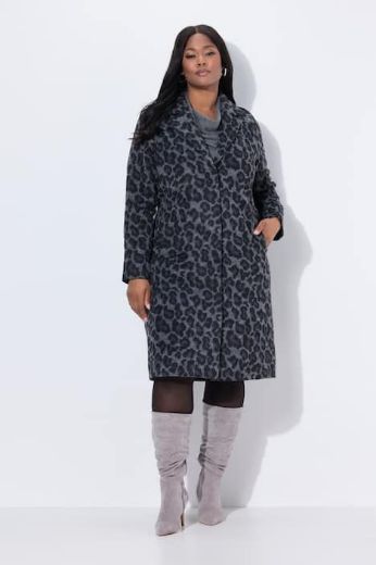 Moda za polnejše Kaput s leopard uzorkom plus velikost, xxl, Ulla Popken in Johann Popken (JP1880)