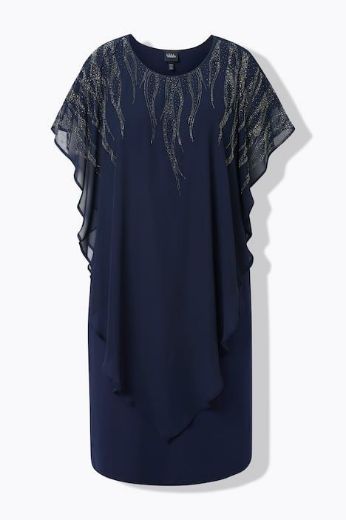 Moda za polnejše Haljina svečana spuštenih rukava plus velikost, xxl, Ulla Popken in Johann Popken (JP1880)