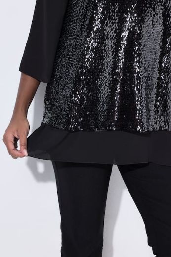 Moda za polnejše Bluza elegantna 3/4 rukava A kroja plus velikost, xxl, Ulla Popken in Johann Popken (JP1880)