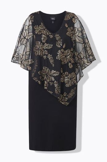 Moda za polnejše Haljina svečana 3/4 rukava plus velikost, xxl, Ulla Popken in Johann Popken (JP1880)