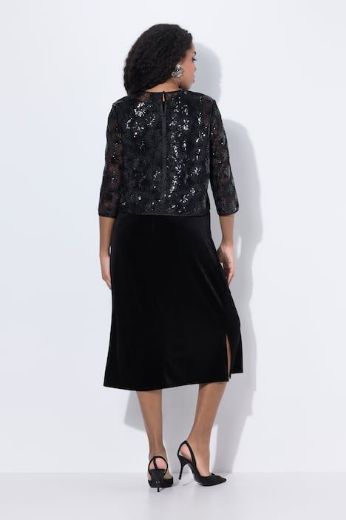 Moda za polnejše Haljina svečana midi 3/4 rukava plus velikost, xxl, Ulla Popken in Johann Popken (JP1880)