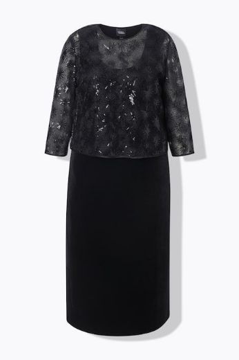 Moda za polnejše Haljina svečana midi 3/4 rukava plus velikost, xxl, Ulla Popken in Johann Popken (JP1880)