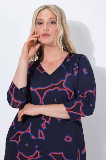 Moda za polnejše Haljina 3/4 rukava plus velikost, xxl, Ulla Popken in Johann Popken (JP1880)