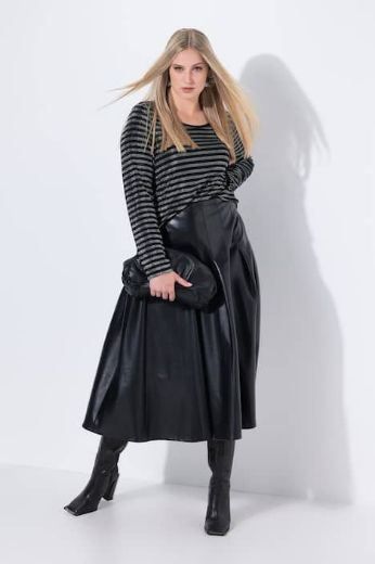 Moda za polnejše Suknja imitacija kože A kroja plus velikost, xxl, Ulla Popken in Johann Popken (JP1880)