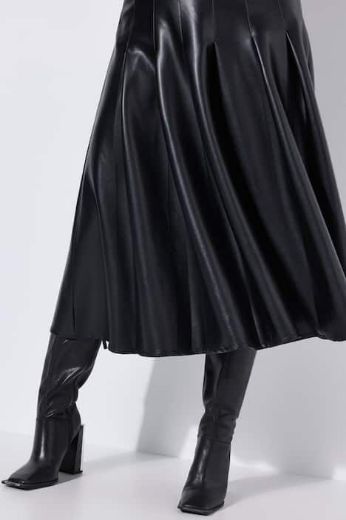 Moda za polnejše Suknja imitacija kože A kroja plus velikost, xxl, Ulla Popken in Johann Popken (JP1880)