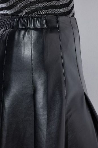 Moda za polnejše Suknja imitacija kože A kroja plus velikost, xxl, Ulla Popken in Johann Popken (JP1880)
