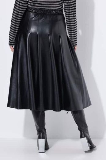 Moda za polnejše Suknja imitacija kože A kroja plus velikost, xxl, Ulla Popken in Johann Popken (JP1880)