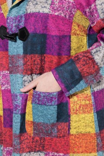 Moda za polnejše Kaput karirani na kopčanje plus velikost, xxl, Ulla Popken in Johann Popken (JP1880)