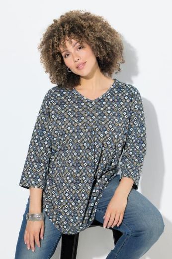 Moda za polnejše Majica 3/4 rukava A kroja plus velikost, xxl, Ulla Popken in Johann Popken (JP1880)