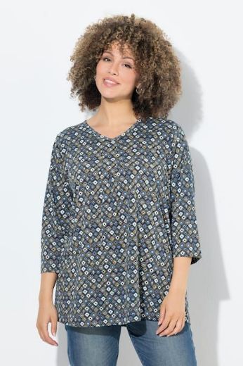 Moda za polnejše Majica 3/4 rukava A kroja plus velikost, xxl, Ulla Popken in Johann Popken (JP1880)