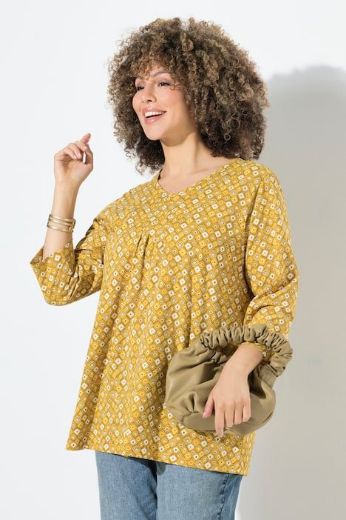 Moda za polnejše Majica 3/4 rukava A kroja plus velikost, xxl, Ulla Popken in Johann Popken (JP1880)