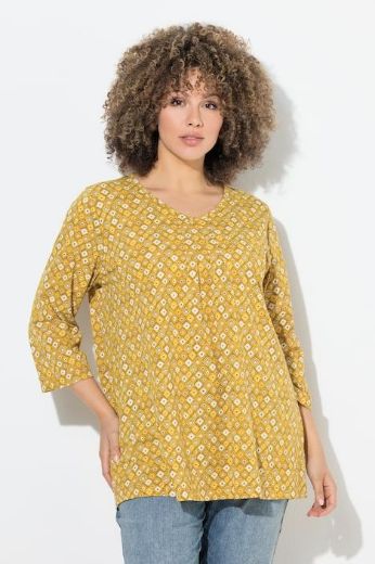 Moda za polnejše Majica 3/4 rukava A kroja plus velikost, xxl, Ulla Popken in Johann Popken (JP1880)