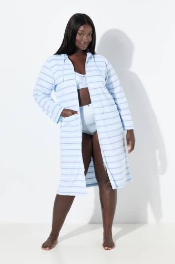 Moda za polnejše Ogrtač s kapuljačom na pruge plus velikost, xxl, Ulla Popken in Johann Popken (JP1880)