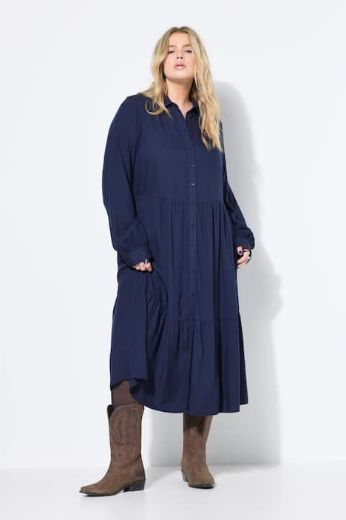 Moda za polnejše Haljina dugih rukava A kroja plus velikost, xxl, Ulla Popken in Johann Popken (JP1880)