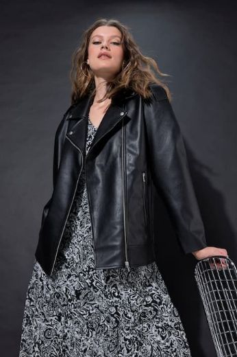 Moda za polnejše Jakna od umjetne kože šireg kroja plus velikost, xxl, Ulla Popken in Johann Popken (JP1880)