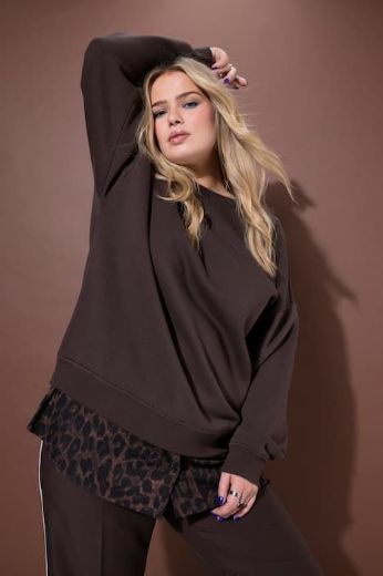 Moda za polnejše Majica dugih rukava šireg kroja plus velikost, xxl, Ulla Popken in Johann Popken (JP1880)