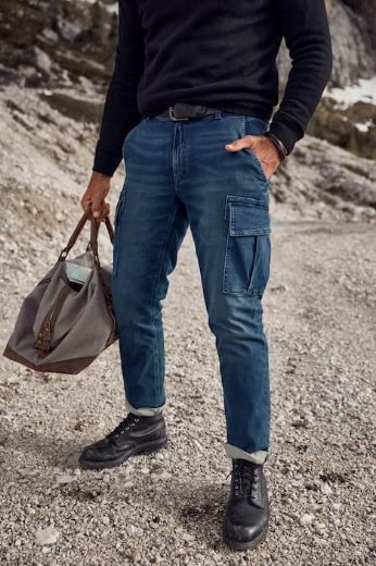 Moda za polnejše Traperice Cargo plus velikost, xxl, Ulla Popken in Johann Popken (JP1880)