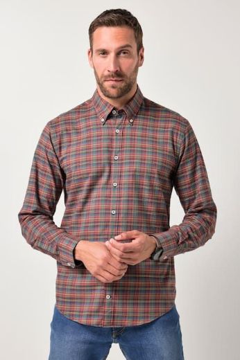 Moda za polnejše Košulja karirana plus velikost, xxl, Ulla Popken in Johann Popken (JP1880)