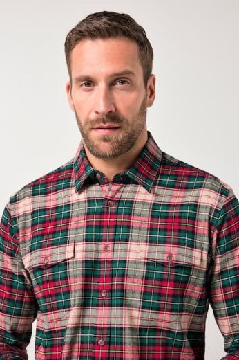 Moda za polnejše Košulja karirana plus velikost, xxl, Ulla Popken in Johann Popken (JP1880)