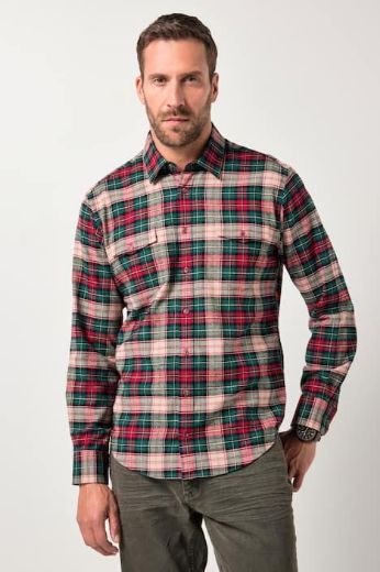 Moda za polnejše Košulja karirana plus velikost, xxl, Ulla Popken in Johann Popken (JP1880)