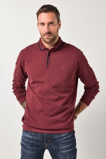 Moda za polnejše Majica Polo dugih rukava plus velikost, xxl, Ulla Popken in Johann Popken (JP1880)