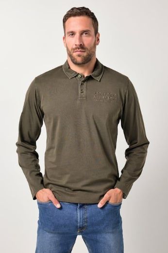 Moda za polnejše Majica Polo dugih rukava plus velikost, xxl, Ulla Popken in Johann Popken (JP1880)
