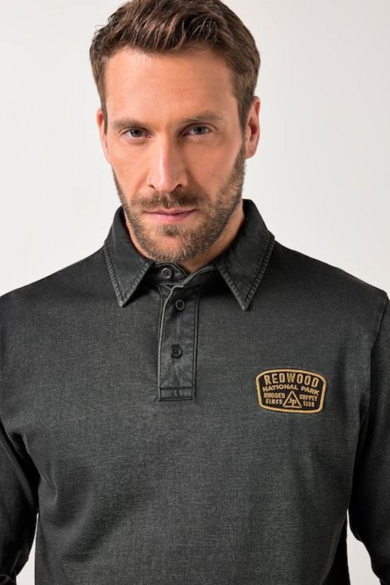 Moda za polnejše Majica Polo dugih rukava plus velikost, xxl, Ulla Popken in Johann Popken (JP1880)