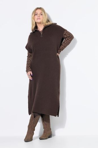 Moda za polnejše Haljina pletena visokog ovratnika bez rukava plus velikost, xxl, Ulla Popken in Johann Popken (JP1880)