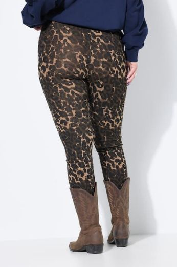 Moda za polnejše Tajice visokog struka s leopard uzorkom plus velikost, xxl, Ulla Popken in Johann Popken (JP1880)