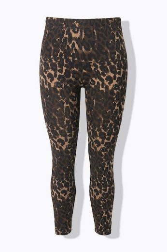 Moda za polnejše Tajice visokog struka s leopard uzorkom plus velikost, xxl, Ulla Popken in Johann Popken (JP1880)