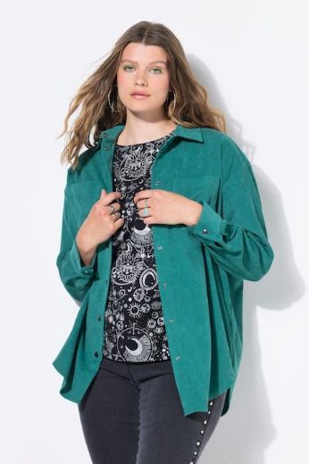 Moda za polnejše Košulja od samta dugih rukava šireg kroja plus velikost, xxl, Ulla Popken in Johann Popken (JP1880)