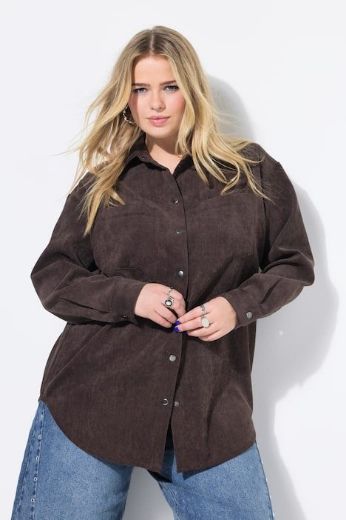 Moda za polnejše Košulja od samta dugih rukava šireg kroja plus velikost, xxl, Ulla Popken in Johann Popken (JP1880)