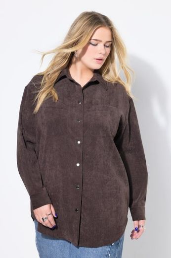 Moda za polnejše Košulja od samta dugih rukava šireg kroja plus velikost, xxl, Ulla Popken in Johann Popken (JP1880)