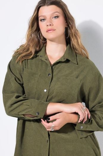 Moda za polnejše Košulja od samta dugih rukava šireg kroja plus velikost, xxl, Ulla Popken in Johann Popken (JP1880)