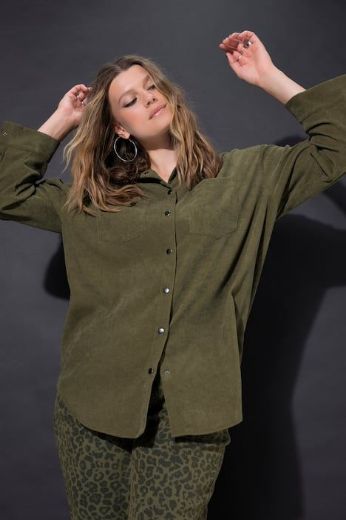 Moda za polnejše Košulja od samta dugih rukava šireg kroja plus velikost, xxl, Ulla Popken in Johann Popken (JP1880)