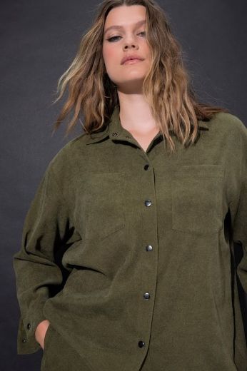 Moda za polnejše Košulja od samta dugih rukava šireg kroja plus velikost, xxl, Ulla Popken in Johann Popken (JP1880)