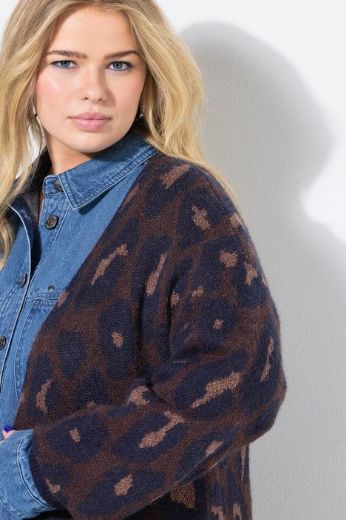 Moda za polnejše Kardigan pleteni duži kroj plus velikost, xxl, Ulla Popken in Johann Popken (JP1880)