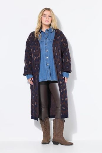 Moda za polnejše Kardigan pleteni duži kroj plus velikost, xxl, Ulla Popken in Johann Popken (JP1880)